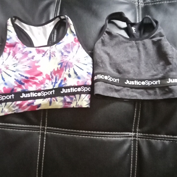 😍😍😍Justice sport girls sports bras😍😍 - Picture 1 of 6